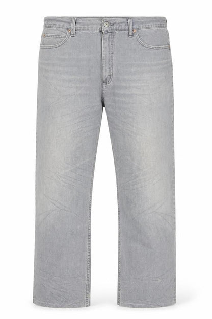 Lee Men's Grey Relaxed Fit Straight Jeans 42x32 Cotton Denim