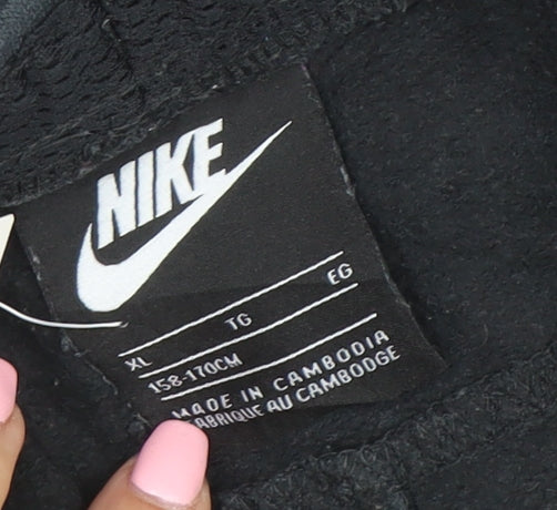 Nike Boys Black Air Max Jogger Trousers XL 158-170cm Fleece Activewear Pants