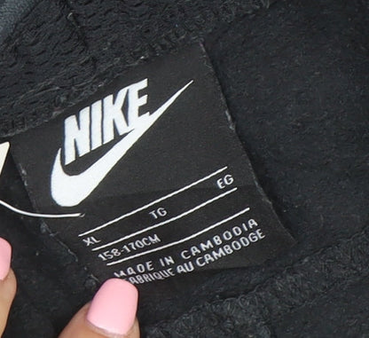 Nike Boys Black Air Max Jogger Trousers XL 158-170cm Fleece Activewear Pants