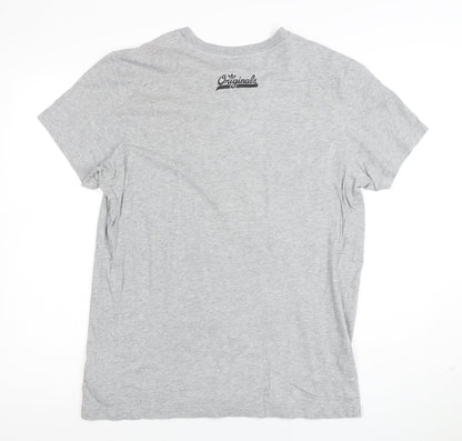 adidas Men's Grey Originals Short Sleeve Graphic T-Shirt M