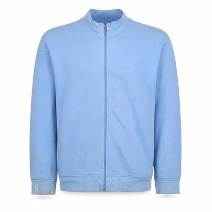 Fila Men Blue Full Zip Sweatshirt L Regular Fit Cotton Blend