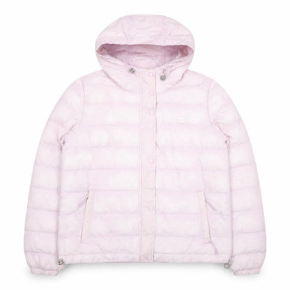 Levi's Women's Pink Hooded Puffer Jacket Size M Casual Winter Coat