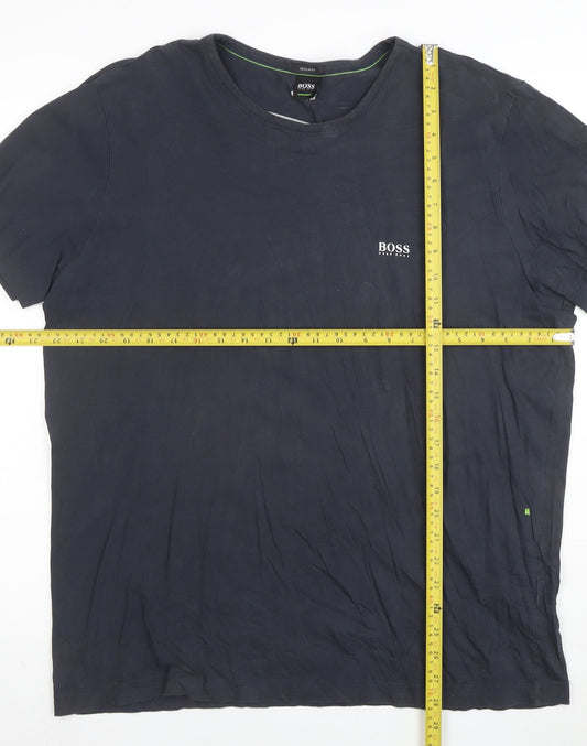 Hugo Boss Men's Black 2XL Crew Neck Cotton T-Shirt