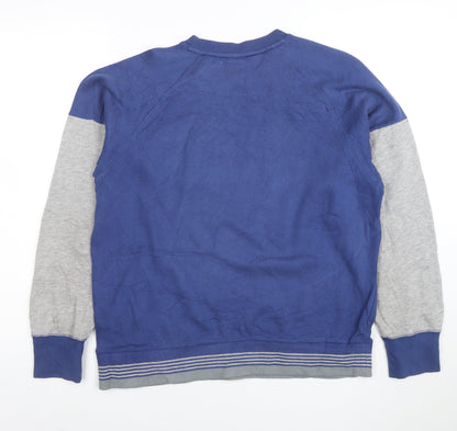 Jordan Boys Blue & Grey Crew Neck Sweatshirt XL 13-15 Years Cotton Blend