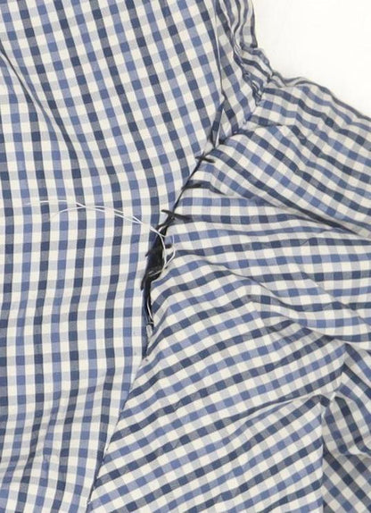 Scotch & Soda Men's Blue Check Cotton Bomber Jacket XL