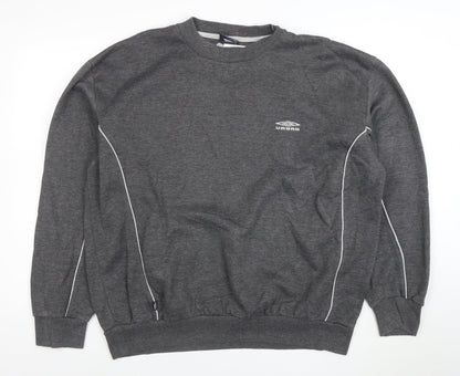 Umbro Mens Grey XL Crew Neck Pullover Sweatshirt