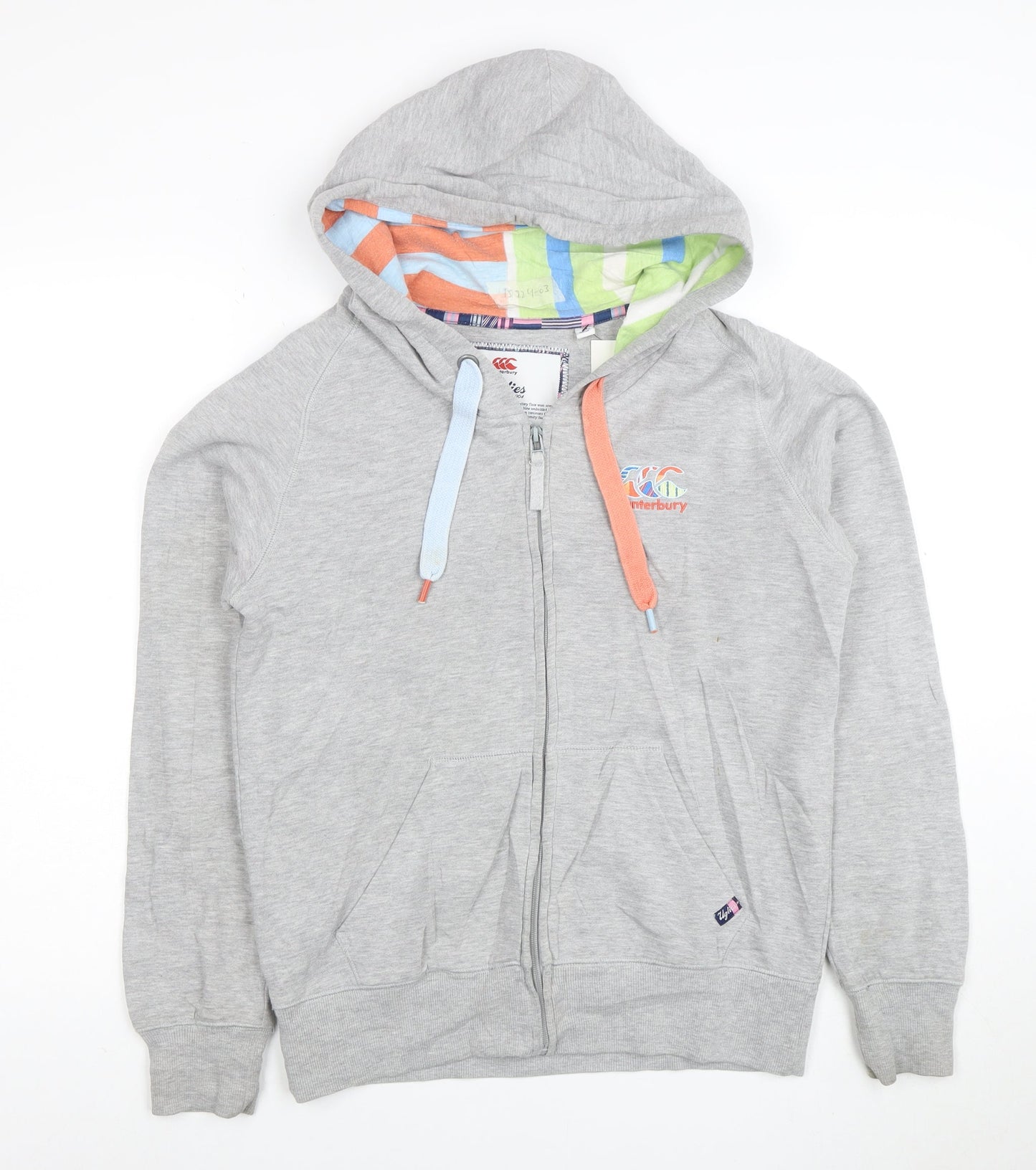 Canterbury Women's Grey Full Zip Hoodie Size 12 Uglies Collection