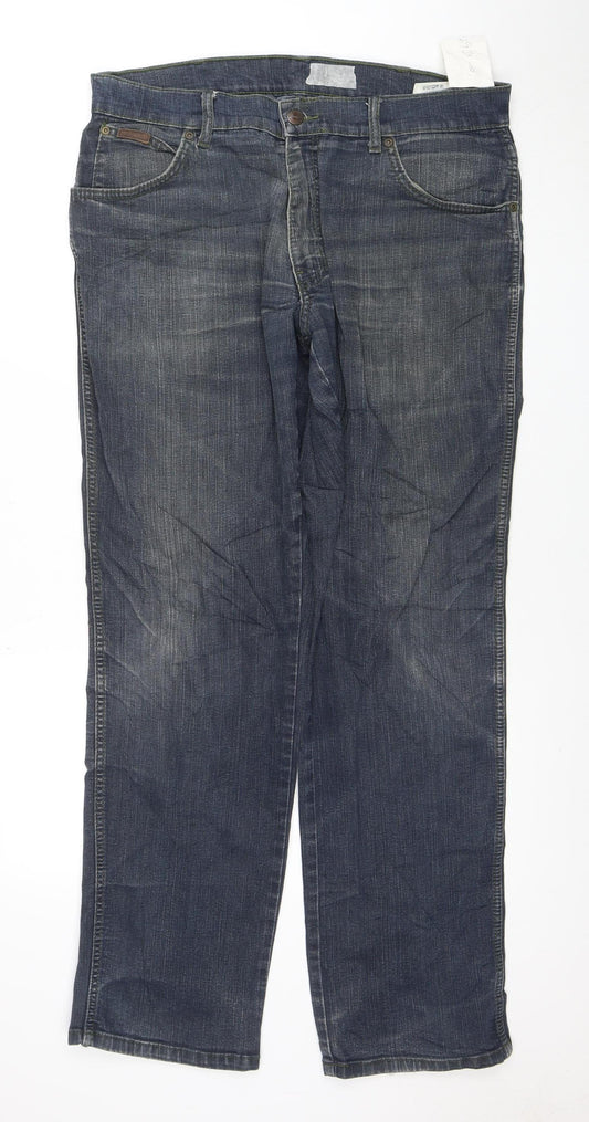 Wrangler Men's Blue Texas Stretch Straight Jeans W34 L32