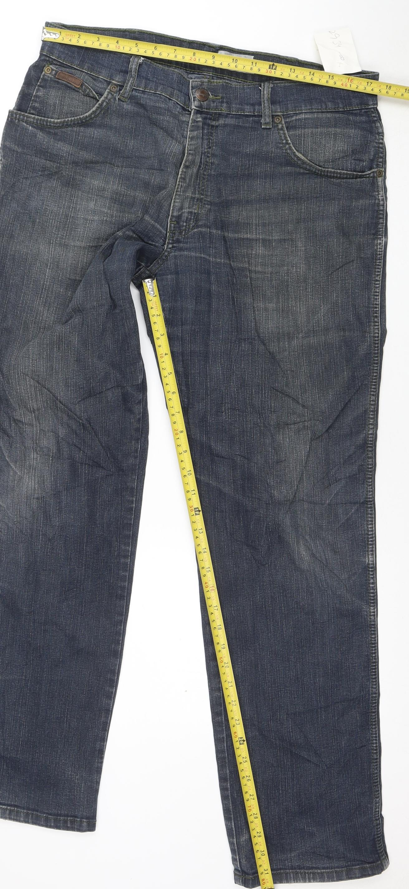 Wrangler Men's Blue Texas Stretch Straight Jeans W34 L32