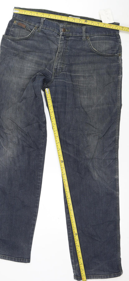 Wrangler Men's Blue Texas Stretch Straight Jeans W34 L32