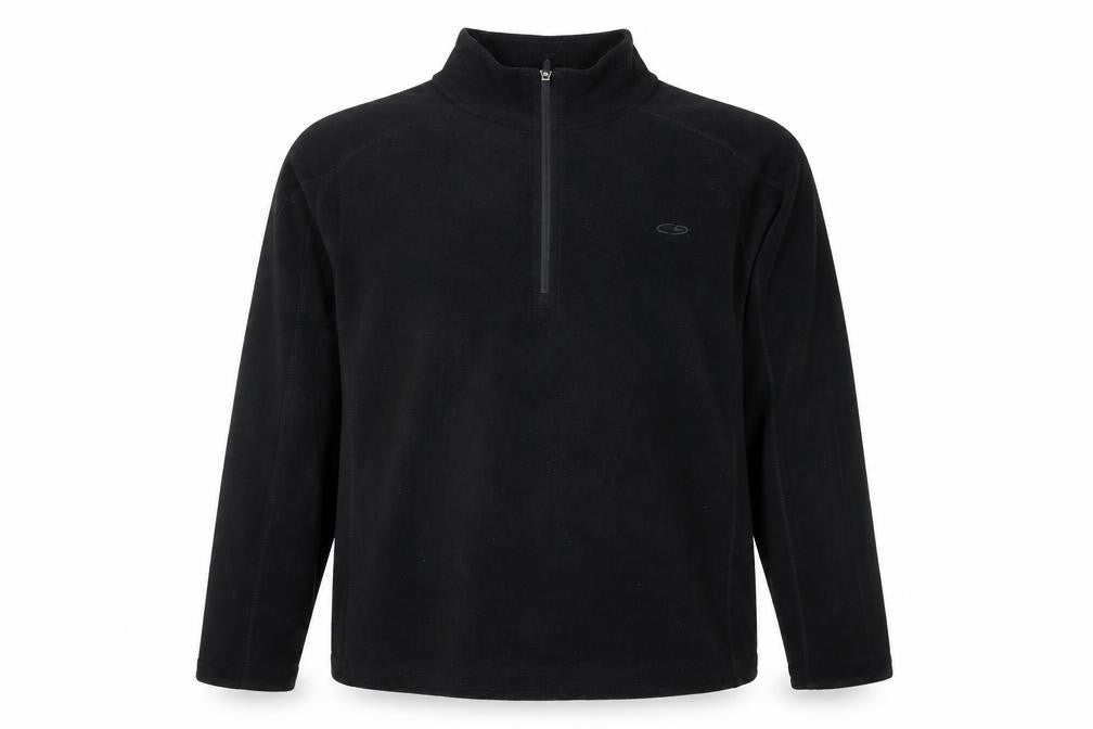 Champion Men’s Black Fleece 1/4 Zip Pullover Sweatshirt Size L