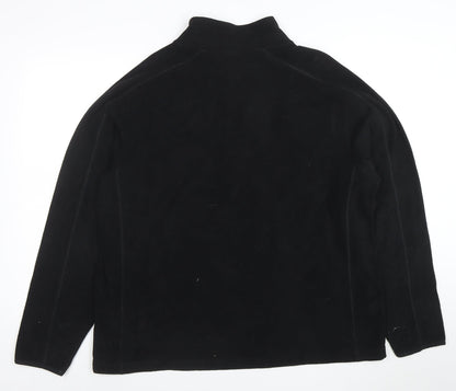 Champion Men’s Black Fleece 1/4 Zip Pullover Sweatshirt Size L