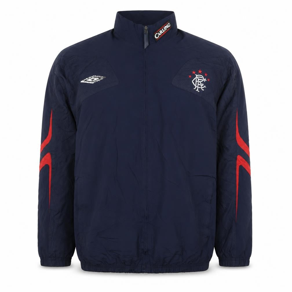 Umbro Men's Blue Windbreaker Jacket M Football Sports Zip