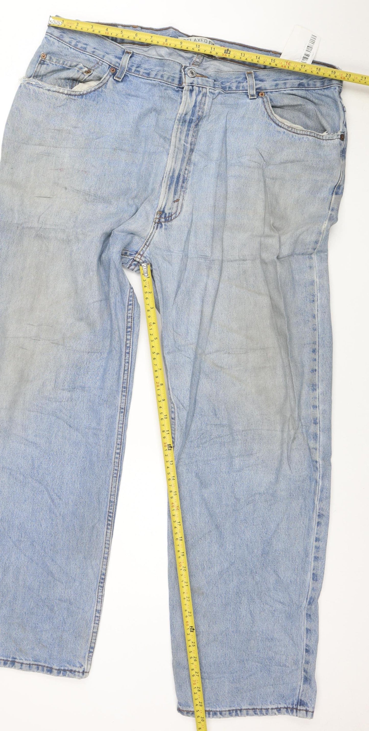Levi's 550 Men's Blue Relaxed Fit Straight Jeans W42 L32