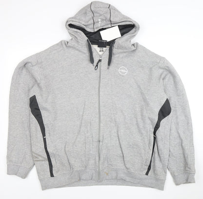 Umbro Men's Grey XL Full Zip Hoodie Sports Fleece Sweatshirt