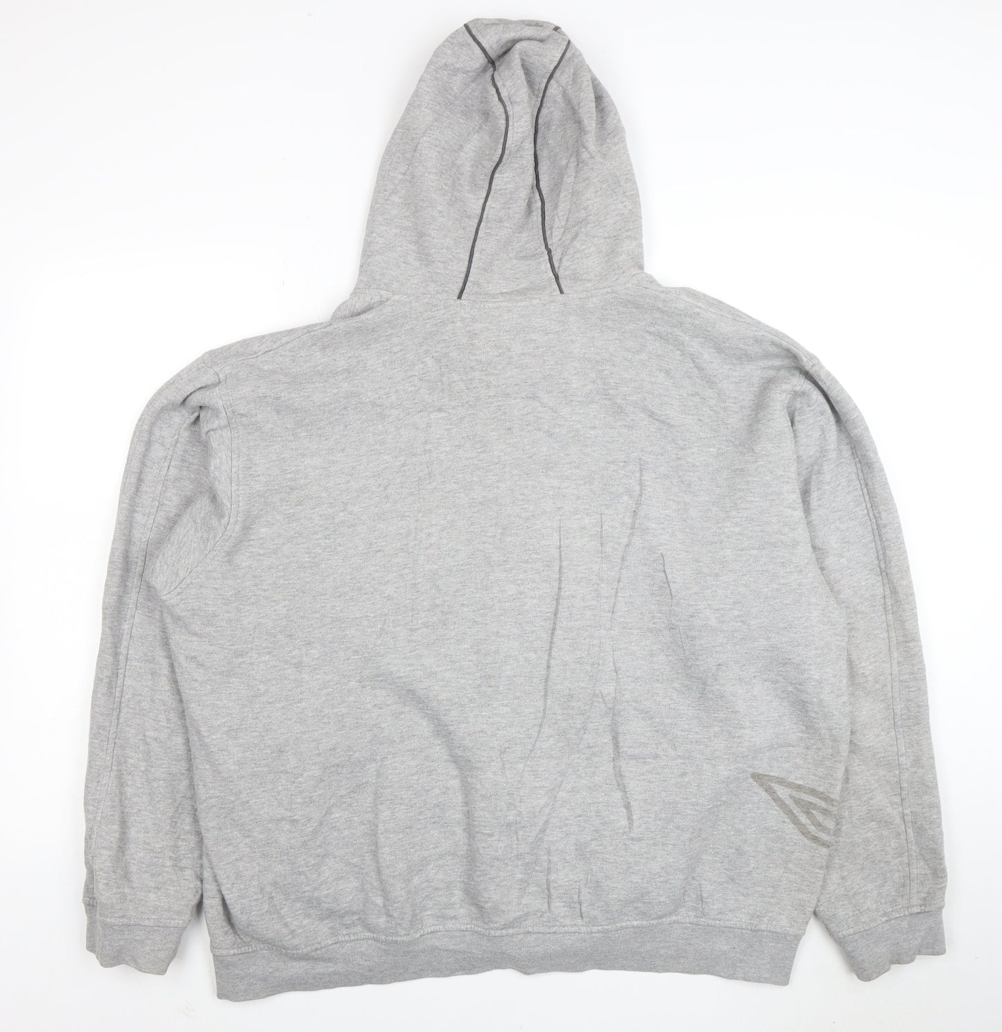 Umbro Men's Grey XL Full Zip Hoodie Sports Fleece Sweatshirt