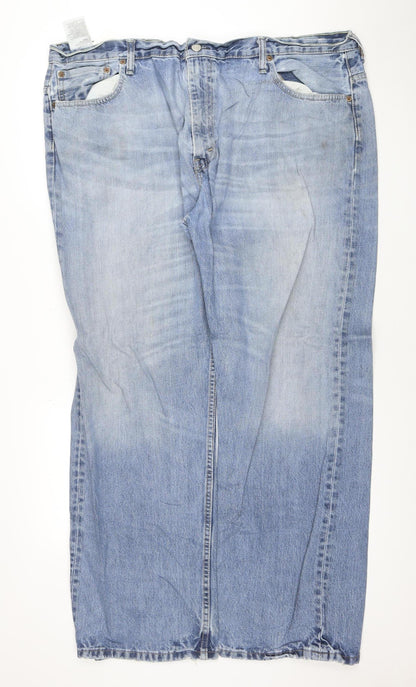 Levi's Men Blue 32 Straight Regular Fit Light Wash Denim Jeans