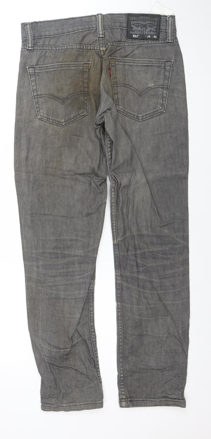 Levi Strauss & Co. Men’s Grey 511 Slim Stretch Jeans W29 L30