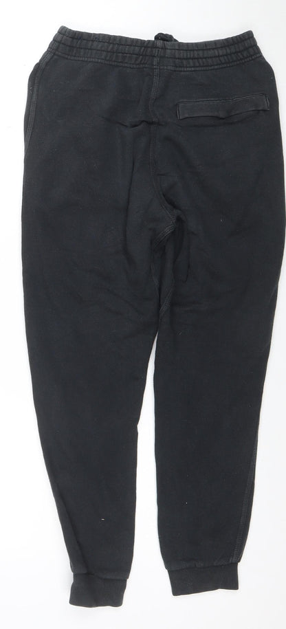 Nike Men's Black Jogger Sweatpants S Regular Fit Tapered Cotton Blend