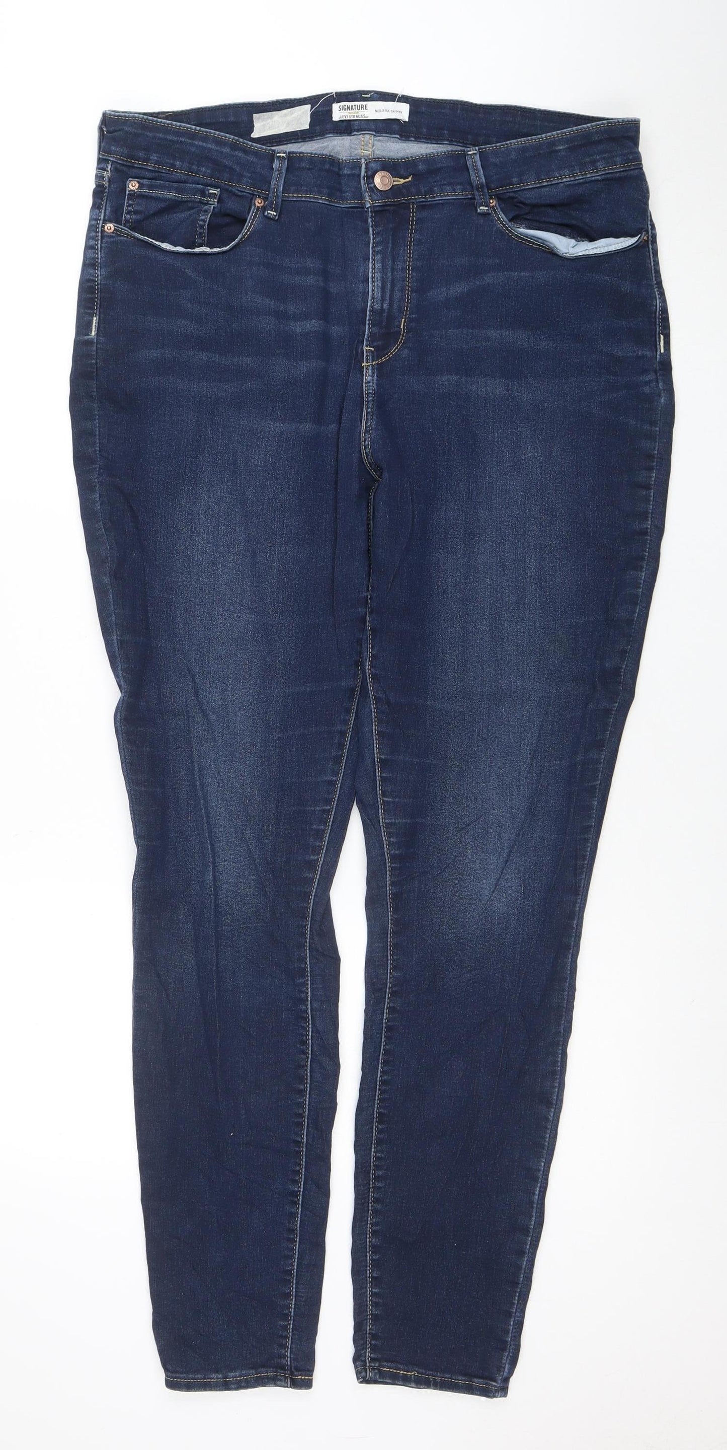 Levi Strauss Women's Blue Signature Gold Skinny Jeans Size 18L