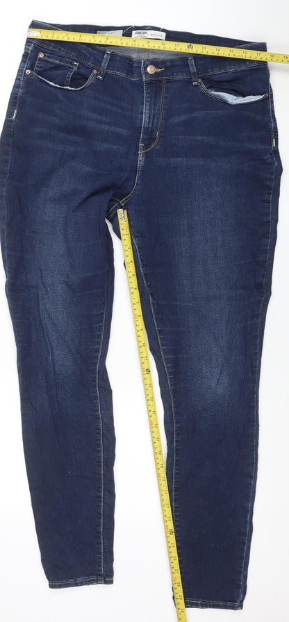 Levi Strauss Women's Blue Signature Gold Skinny Jeans Size 18L
