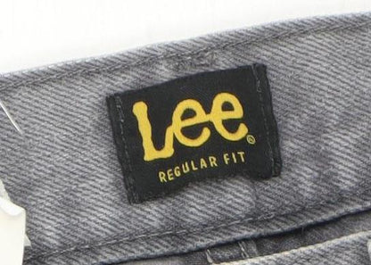 Lee Mens Grey Regular Fit Jeans Size 32x30 Straight Denim
