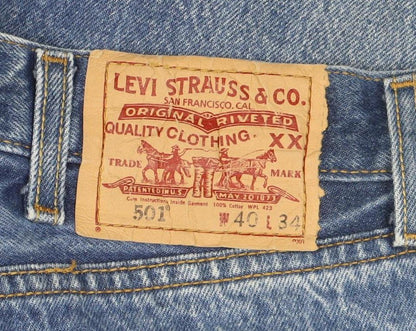 Levi's 501 Men Blue 34x40 Straight Leg Denim Jeans
