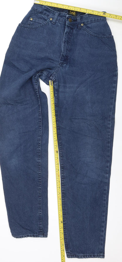 Lee Women Blue High Waist Straight Leg Vintage Denim Jeans Size 30