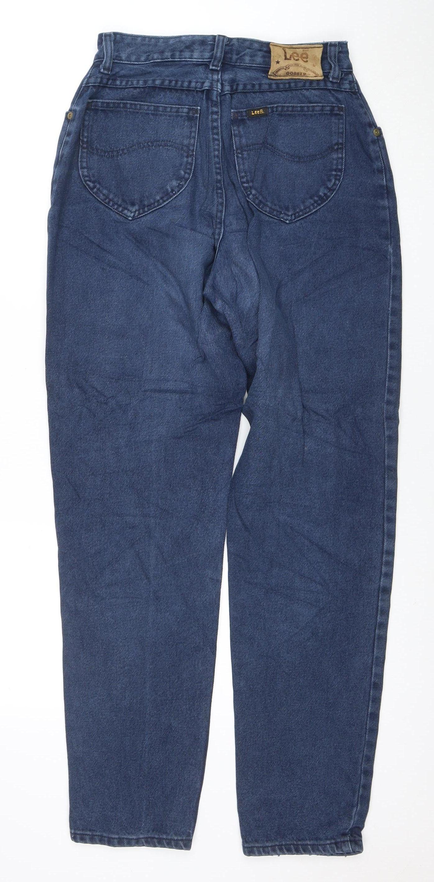 Lee Women Blue High Waist Straight Leg Vintage Denim Jeans Size 30