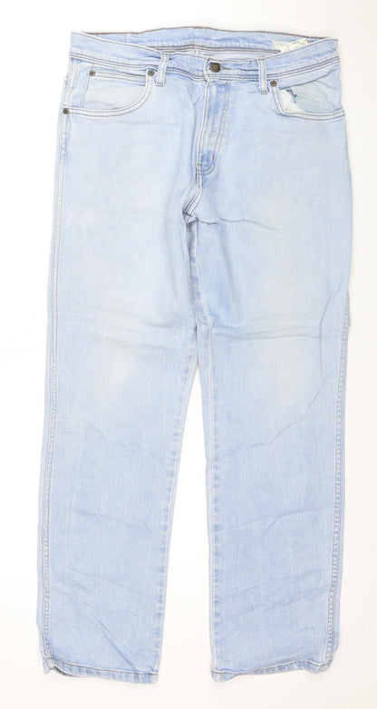 Wrangler Men's Blue Regular Fit Straight Leg Jeans W32 L30