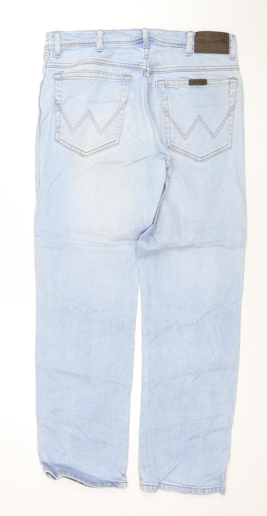 Wrangler Men's Blue Regular Fit Straight Leg Jeans W32 L30