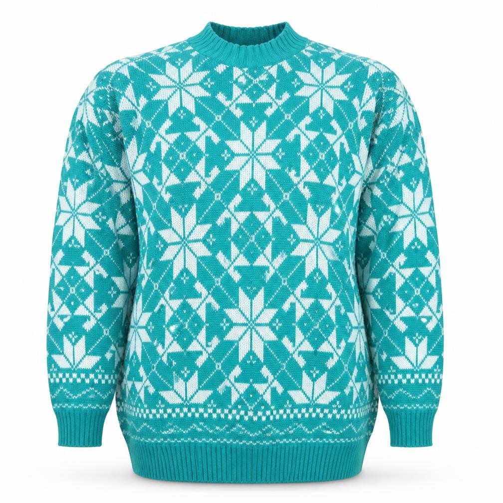 Hot Asshers Women’s Blue Fair Isle Pullover Jumper Size L