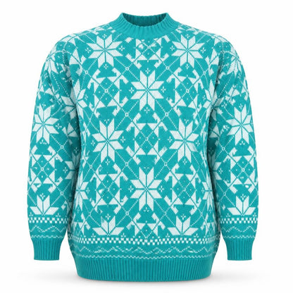 Hot Asshers Women’s Blue Fair Isle Pullover Jumper Size L