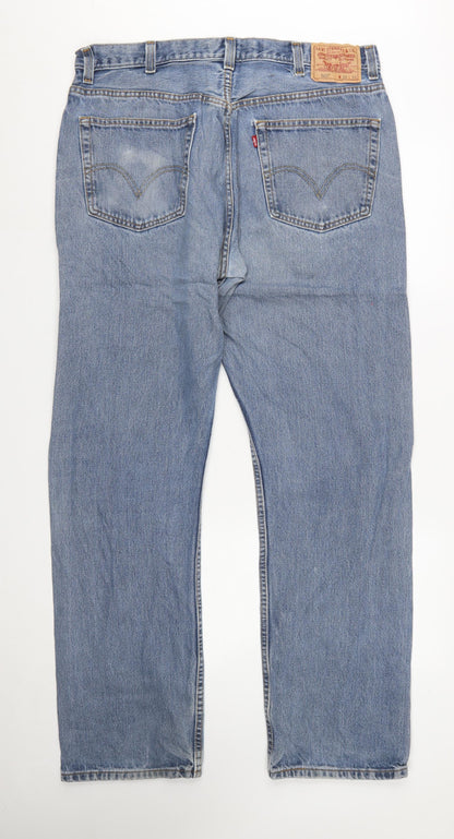 Levi's Men's Blue 505 Regular Fit Straight Leg Jeans W38 L34