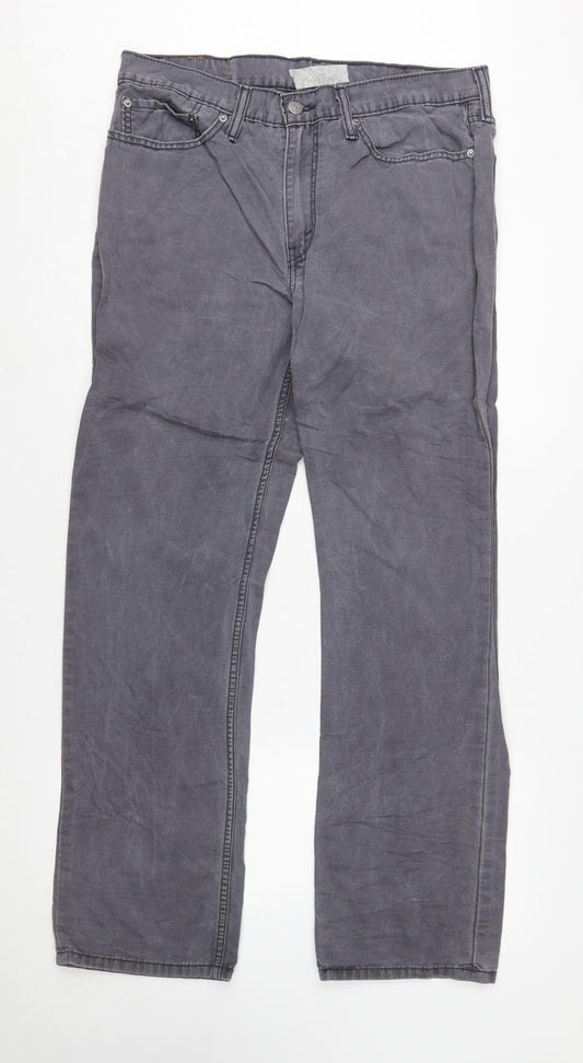 Levi's 514 Men's Grey Straight Fit Denim Jeans W34 L32