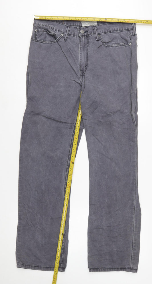 Levi's 514 Men's Grey Straight Fit Denim Jeans W34 L32