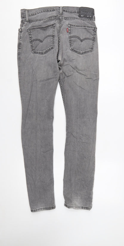 Levi’s 511 Men's Grey Slim Fit Jeans W33 L34 Cotton Denim