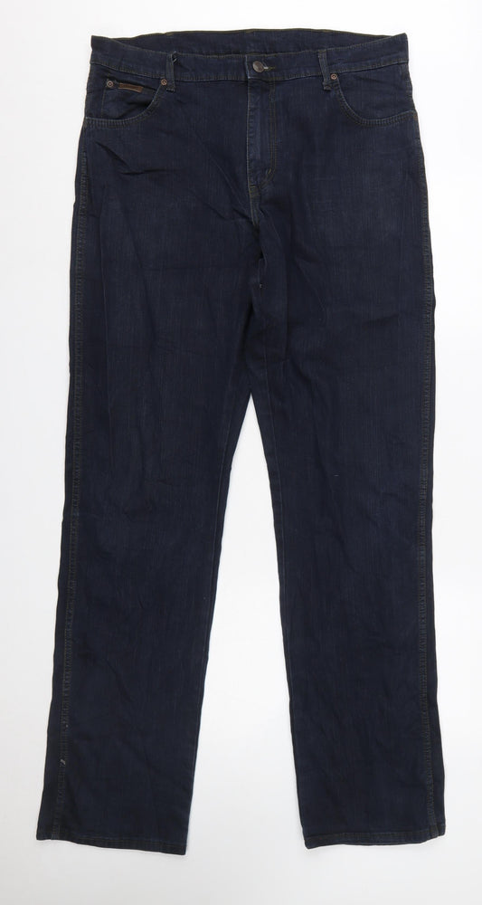 Wrangler Men's Blue Texas Stretch Straight Jeans W36 L36