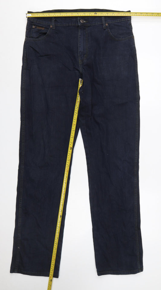 Wrangler Men's Blue Texas Stretch Straight Jeans W36 L36