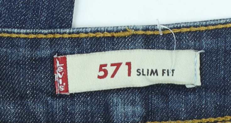 Levi’s Women’s Blue 571 Slim Fit Straight Denim Jeans Size 14