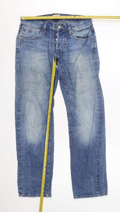 Tommy Hilfiger Men's Blue Straight Fit Denim Jeans 30W 32L