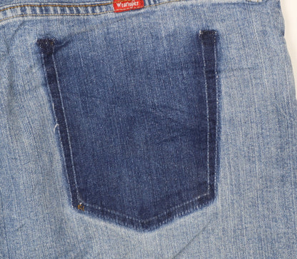 Wrangler Men's Blue Straight Leg Stretch Denim Jeans 36x32