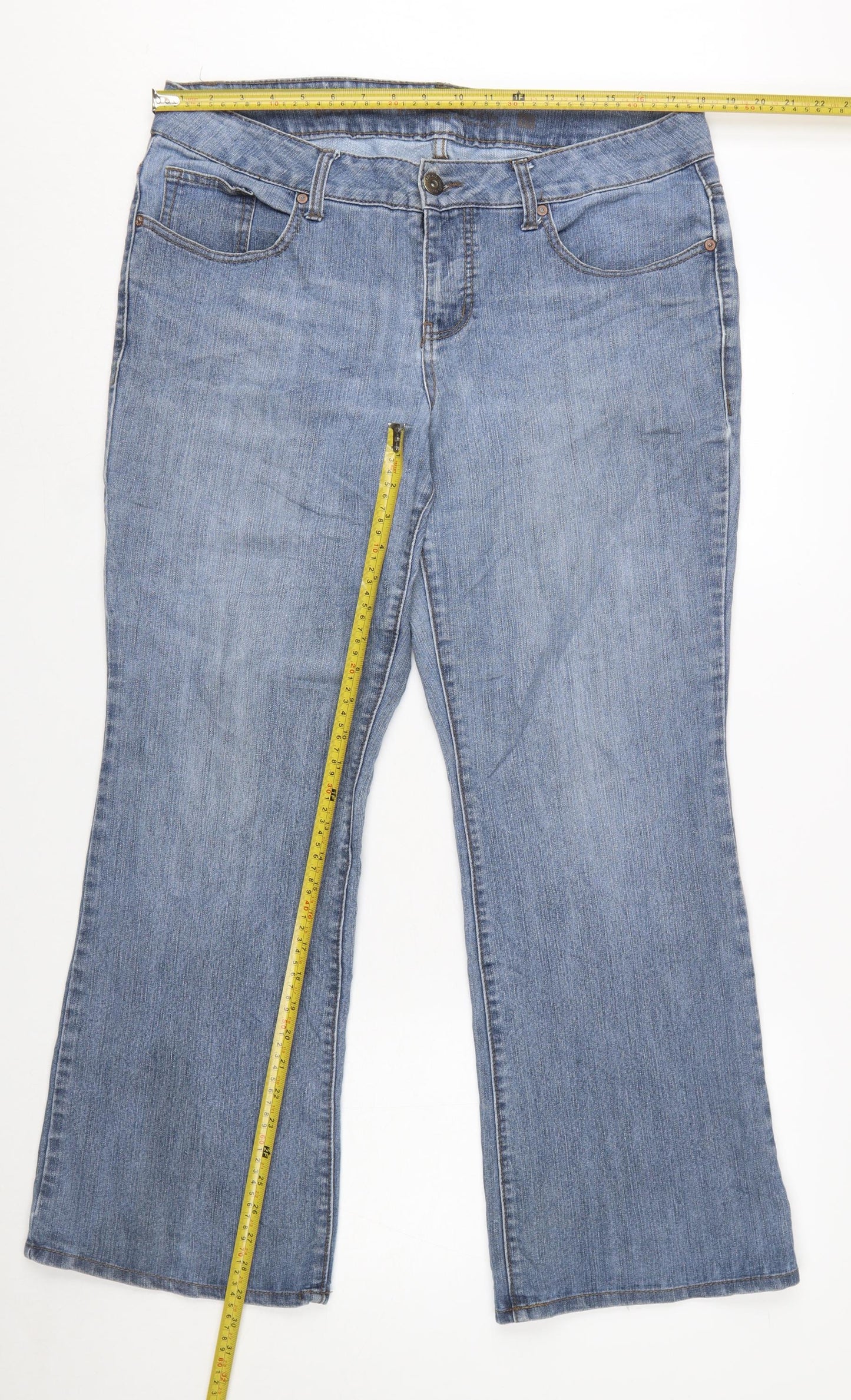 Faded Glory Women’s Blue Bootcut Denim Jeans Size 14P