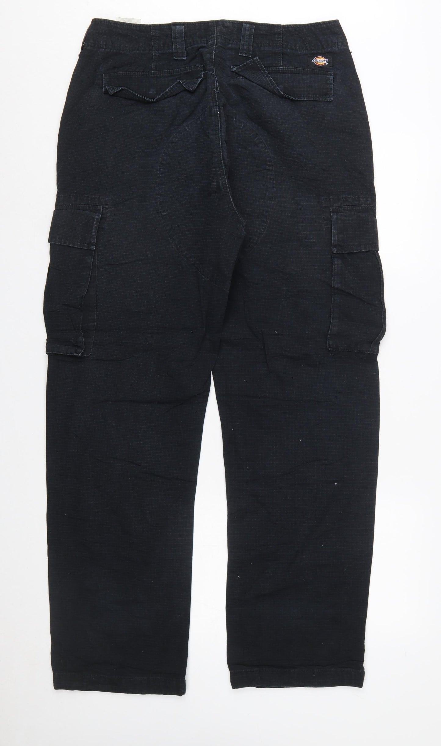 Dickies Men's Black Cargo Workwear Trousers W31 Regular Cotton Blend
