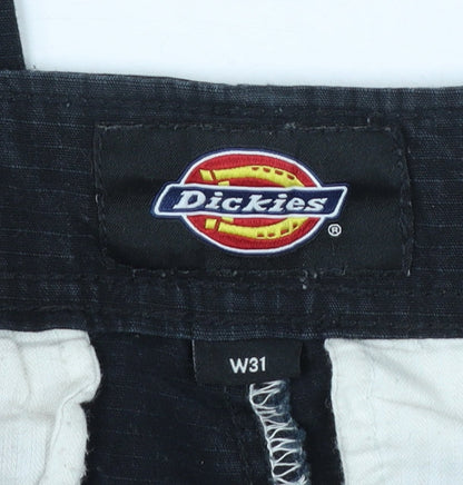 Dickies Men's Black Cargo Workwear Trousers W31 Regular Cotton Blend