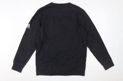 Adidas Men’s Black Longwood Softball Crew Neck Sweatshirt M