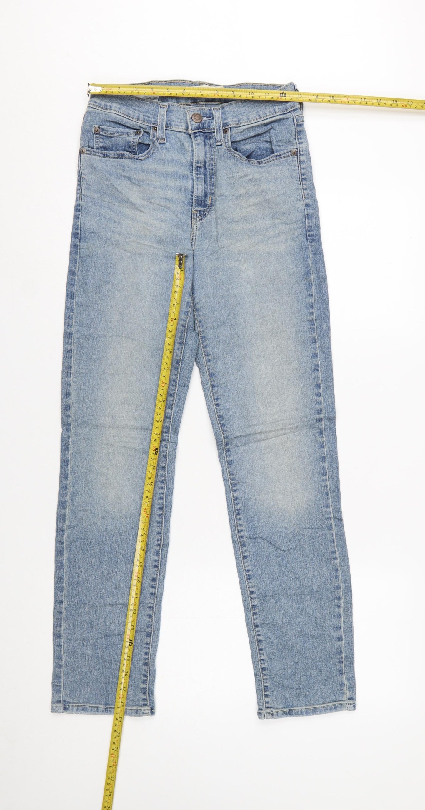 Levi Strauss & Co. Womens 724 High Rise Blue Straight Jeans Size 27