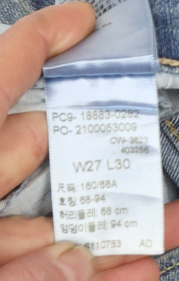 Levi Strauss & Co. Womens 724 High Rise Blue Straight Jeans Size 27