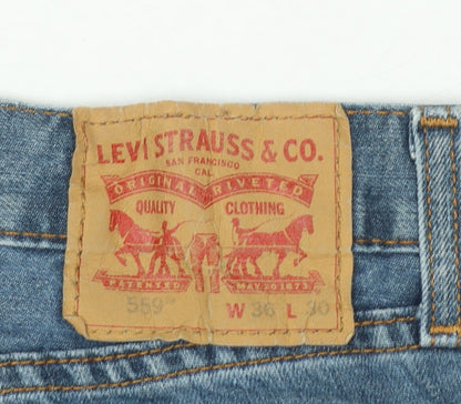 Levi Strauss Men Blue 559 Regular Straight Denim Jeans W36 L30