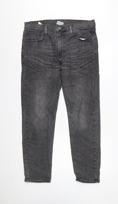 Levi's Men's Grey 302 Straight Fit Denim Jeans W33 L30